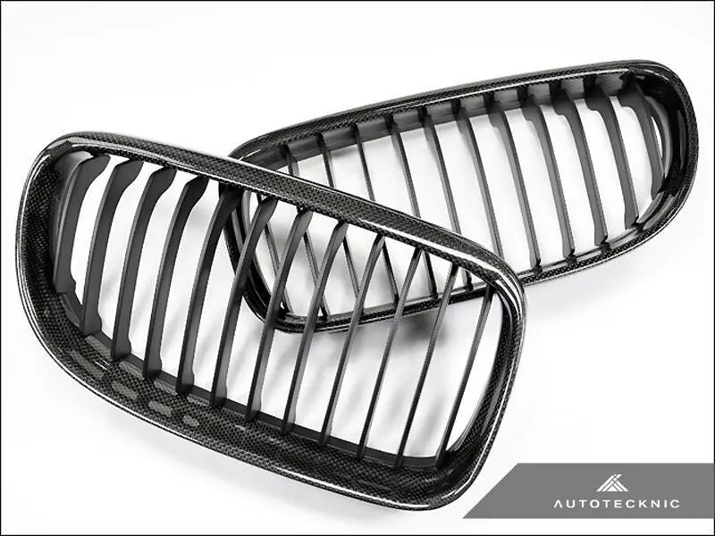 Autotecknic Replacement Carbon Fiber Front Grilles Bmw E90 Sedan / E91 Wagon | 3 Series Lci 1