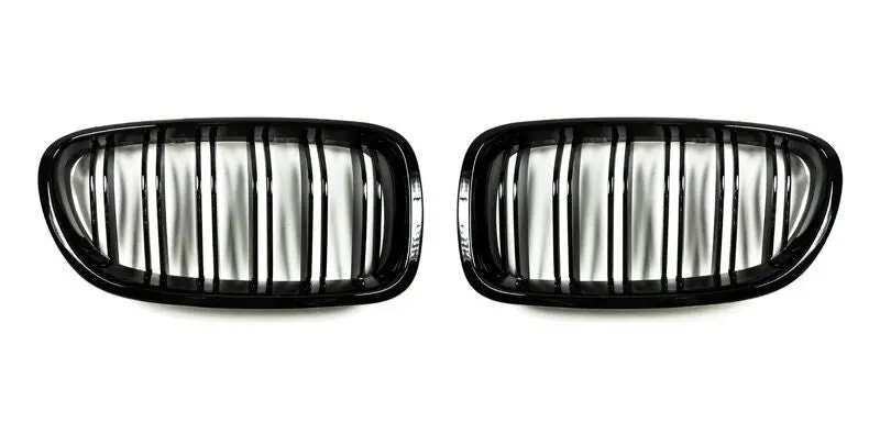 Autotecknic Replacement Dual-Slats Glazing Black Front Grilles Bmw F10 5-Series 1