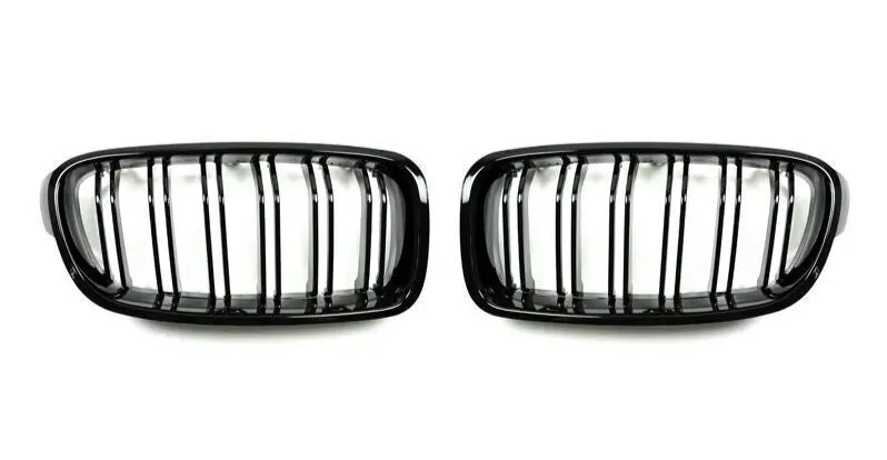 Autotecknic Replacement Dual-Slats Glazing Black Front Grilles Bmw F30 3-Series 1