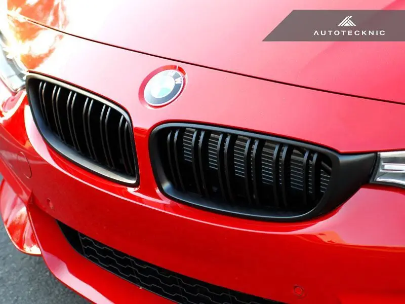 Autotecknic Replacement Dual-Slats Stealth Black Front Grilles Bmw F32/ F36 4-Series | F80 M3 | F82 M4 2