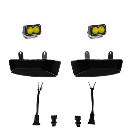 Baja Designs 2019+ Ram 2500/3500 S2 Wide Cornering Fog Kit - Amber 1