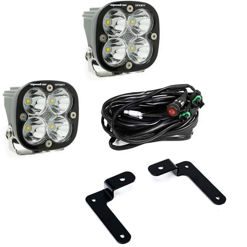 Baja Designs Jeep Jl/Jt Squadron Sport A-Pillar Light Kit - Jeep 2020-2025 Gladiator; 2018-2025 Wrangler Jl 1