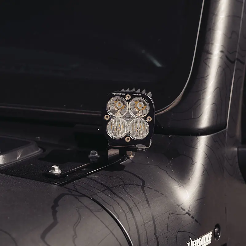 Baja Designs Jeep Jl/Jt Squadron Sport A-Pillar Light Kit - Jeep 2020-2025 Gladiator; 2018-2025 Wrangler Jl 2
