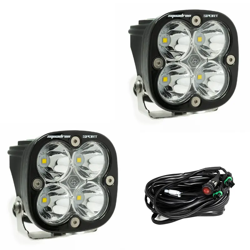 Baja Designs Squadron Sport Black Led Auxiliary Light Pod Pair - Universal 1