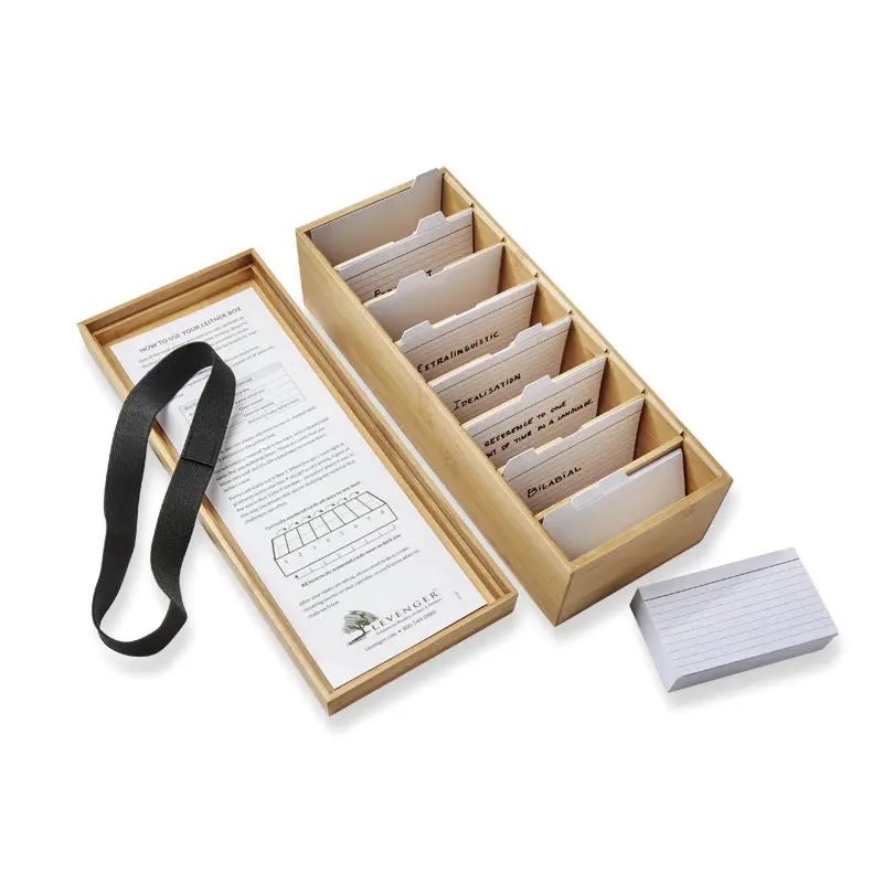 Bamboo Leitner Learning Box 1