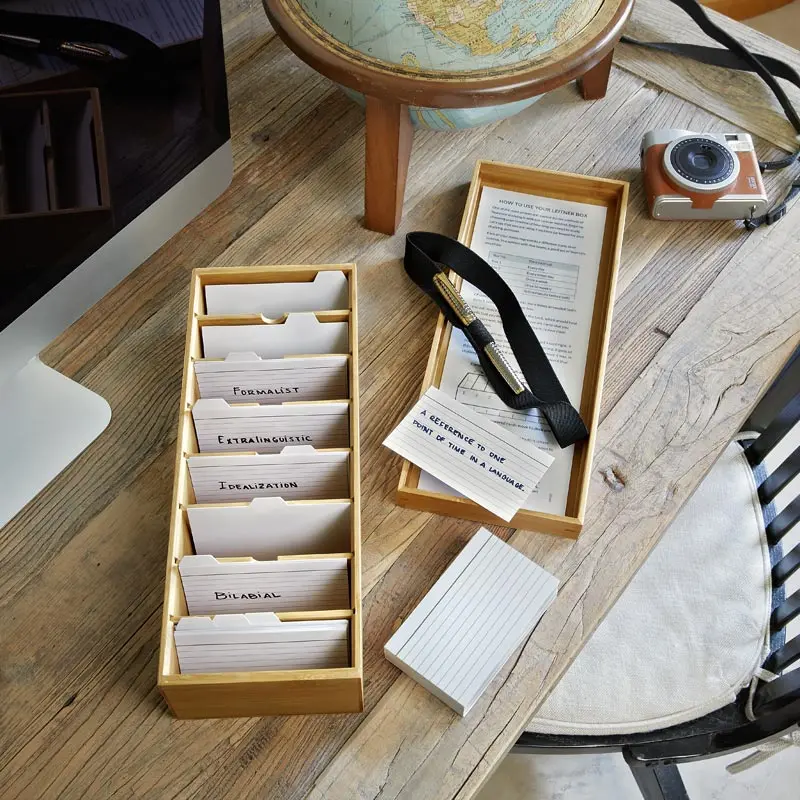 Bamboo Leitner Learning Box 2