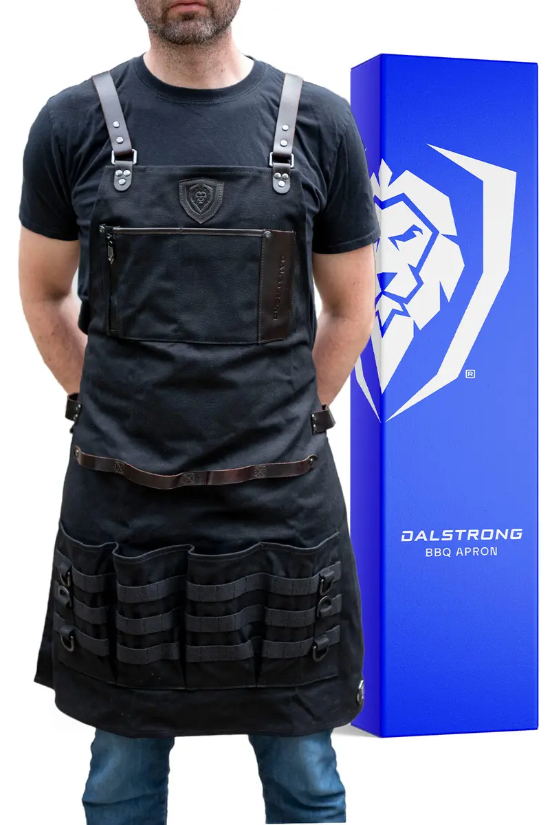 Bbq Apron |  Heavy-Duty Waxed Canvas | Professional Chef's Kitchen Apron | Dalstrong © 1