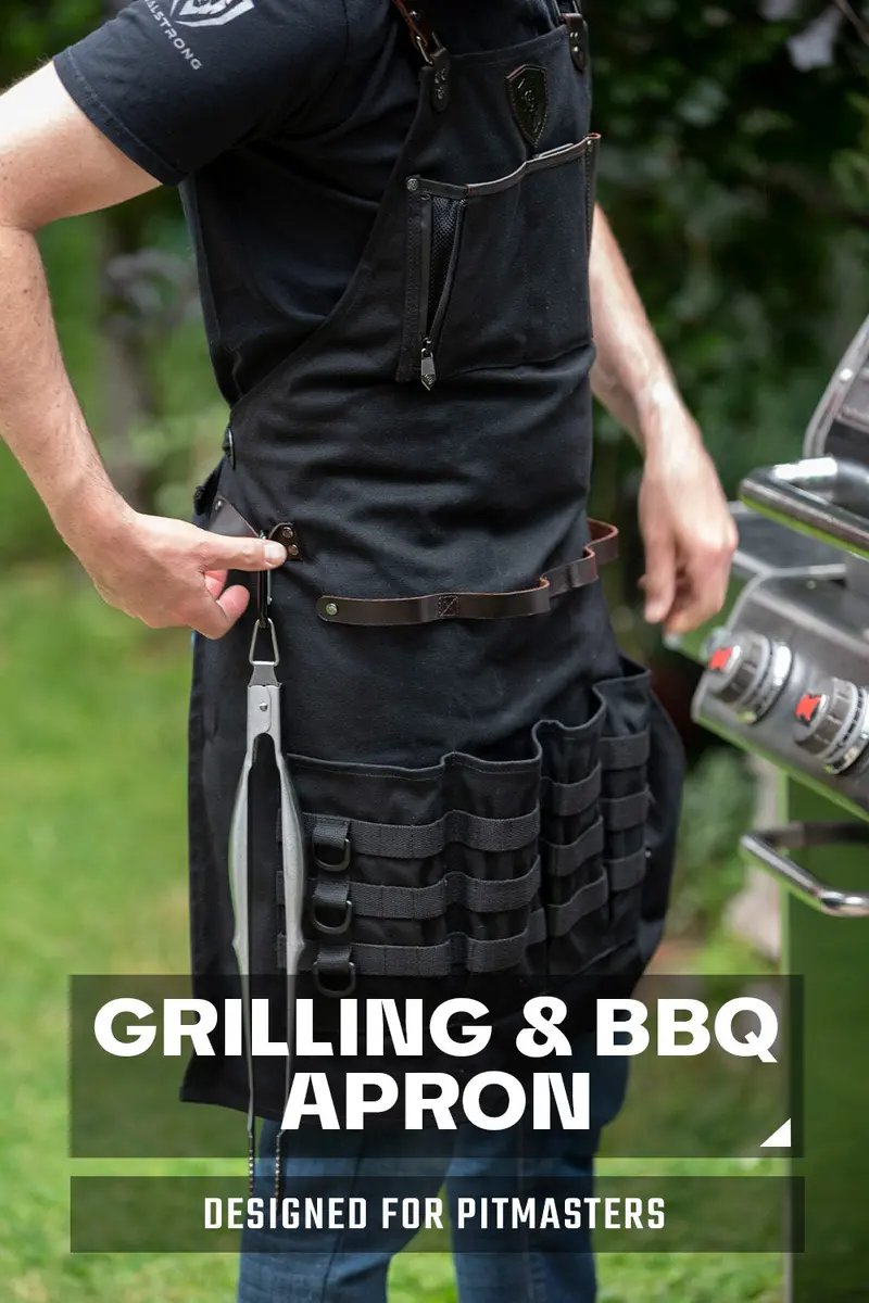 Bbq Apron | Heavy-Duty Waxed Canvas | Professional Chef's Kitchen Apron | Dalstrong © 2