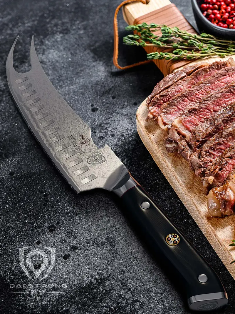 Bbq Pitmaster & Meat Knife 8" | Forked Tip & Bottle Opener | Shogun Series | Elite | Dalstrong © 1