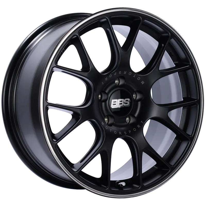 Bbs Ch-R 18X9 5X120 Et44 Satin Black Polished Rim Protector Wheel -82Mm Pfs/Clip Required 1
