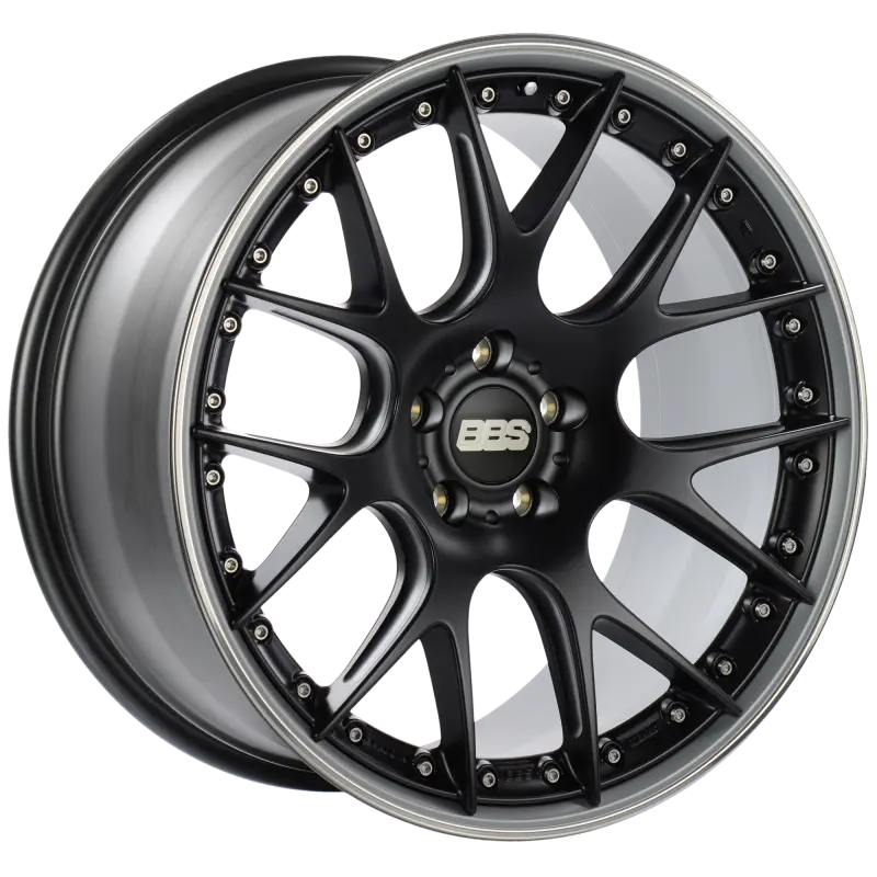 Bbs Ch-Rii 21X10.5 5X112 Et17 Satin Black Center Platinum Lip Ss Rim Prot Wheel -82Mm Pfs/Clip Req 1