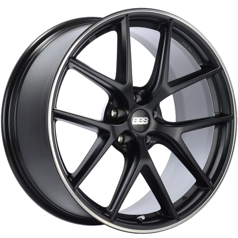 Bbs Ci-R 20X9.5 5X120 Et40 Satin Black Polished Rim Protector Wheel -82Mm Pfs/Clip Required 1