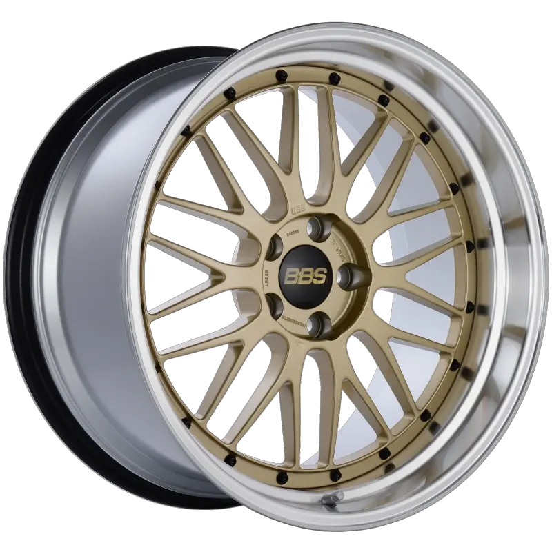 Bbs Lm 20X10.5 5X114.3 Et20 Cb66 Gold Center Diamond Cut Lip Wheel 1
