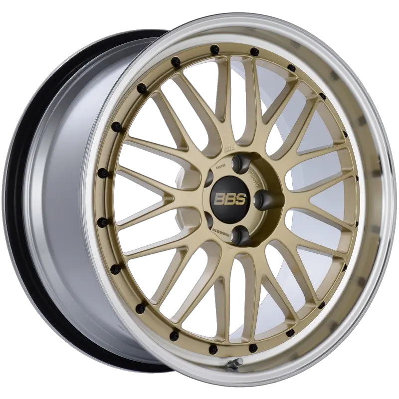 Bbs Lm 20X9.5 5X114.3 Et40 Cb66 Gold Center Diamond Cut Lip Wheel 1