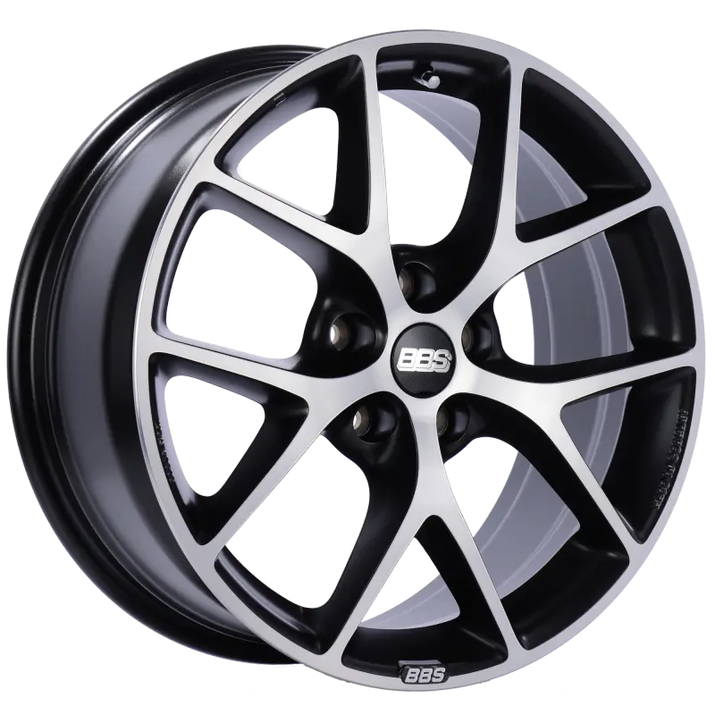 Bbs Sr 18X8 5X114.3 Et40 Satin Black Diamond Cut Face Wheel -82Mm Pfs/Clip Required 1