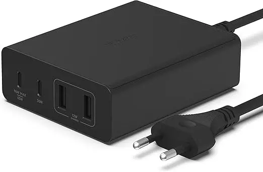 Belkin Boostcharge Pro 108 Watt 4 Ports Gan Wall Laptop Charger - Black 1