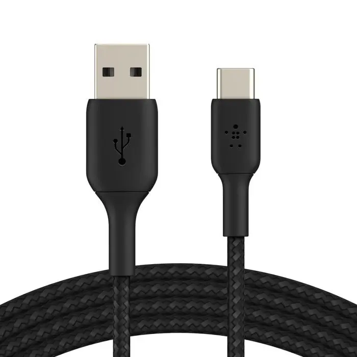 Belkin - Boostcharge Usb-A To Usb-C Braided Cable 1 Meter - Black 1