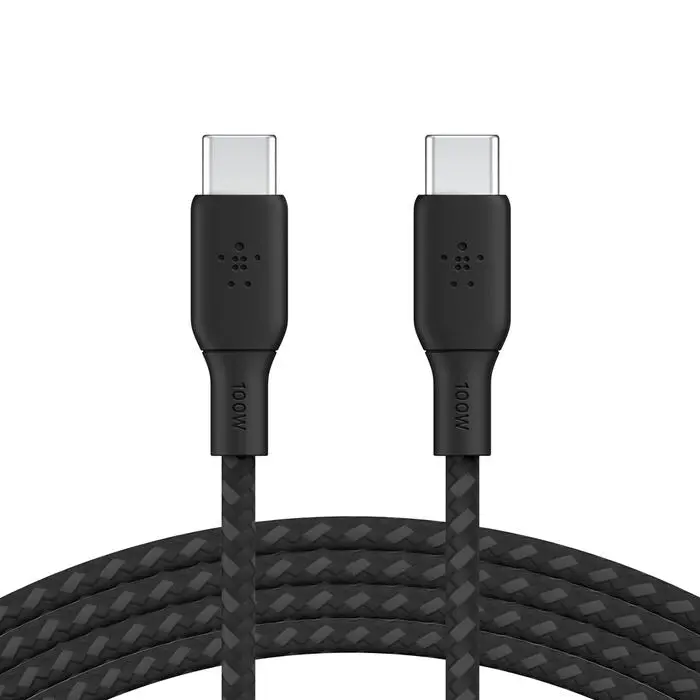 Belkin Boostcharge - Usb-C Male To Usb-C Male Braided Cable 100 Watt Power Delivery - 2 Meter Cable 1