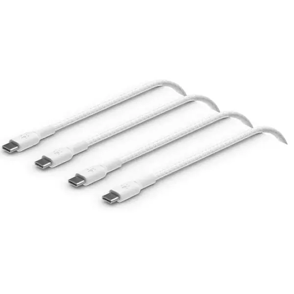 Belkin Boostcharge Usb Type-C To Usb Type-C 1M Braided Cable 2-Pack White 2
