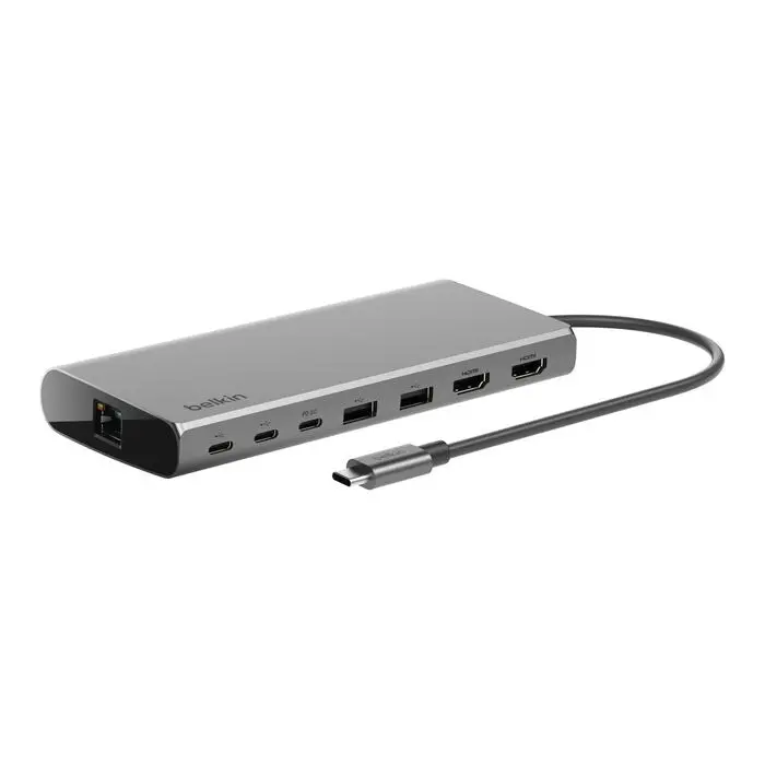 Belkin - Universal 8 In 1 - Dual Hdmi Display Mobile Docking Station - Silver 1