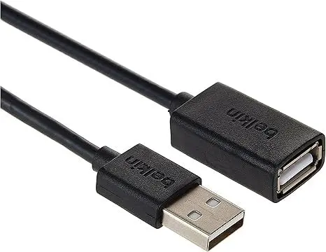 Belkin - Usb-A Male 2.0 Extension Cable To Female - Black - 1.8 Meters 1