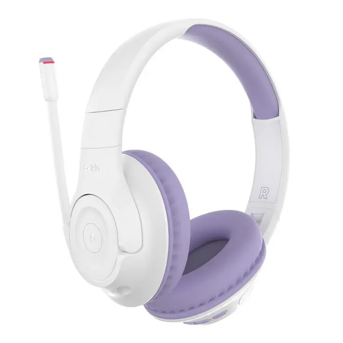 Belkin - Wireless Over-Ear Headset For Kids - Lavender/Purple 1