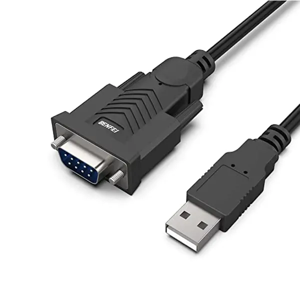 Benfei Usb-A 2.0 Male To Rs-232 Male (9-Pin) Db9 Serial 1.8M Cable With Nickle-Plated Connectors, Built-In Pl2303gt Chipset And Maximum Data Transfer Up To 1Mbps – Black Colour 1