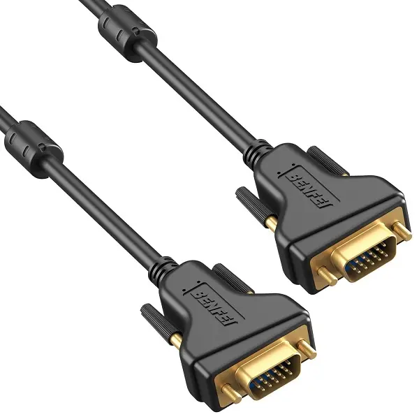 Benfei Vga Male To Male 1.8M Cable With Gold-Plated Connectors And Supports Resolution Of Up To 1080P@60Hz - Black Colour 1