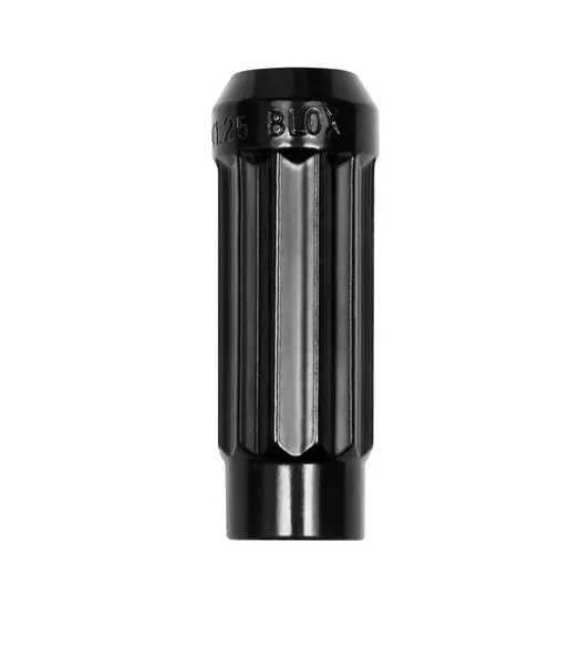 Blox Racing 12-Sided P17 Tuner Lug Nut 12X1.25 - Black Steel - Single Piece 1