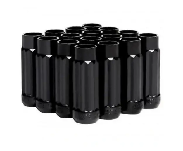 Blox Racing 12-Sided P17 Tuner Lug Nuts 12X1.25 - Black Steel - Set Of 16 1