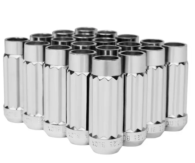 Blox Racing 12-Sided P17 Tuner Lug Nuts 12X1.25 - Chrome Steel - Set Of 20 1