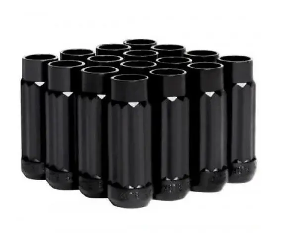 Blox Racing 12-Sided P17 Tuner Lug Nuts 12X1.5 - Black Steel - Set Of 16 1