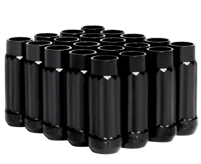 Blox Racing 12-Sided P17 Tuner Lug Nuts 12X1.5 - Black Steel - Set Of 20 1