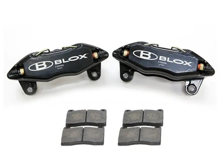 Blox Racing Forged 4 Piston Calipers And Pads (Fits Honda/Acura 262Mm Rotors) 1