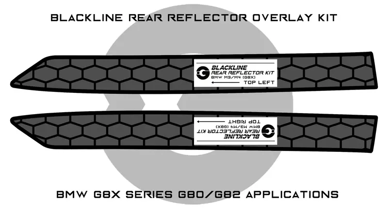 Bmw 1 Series F70, M3 G80 G81 & M4 G82 G83 Rear Reflector Overlay Kit By Goldenwrench 1
