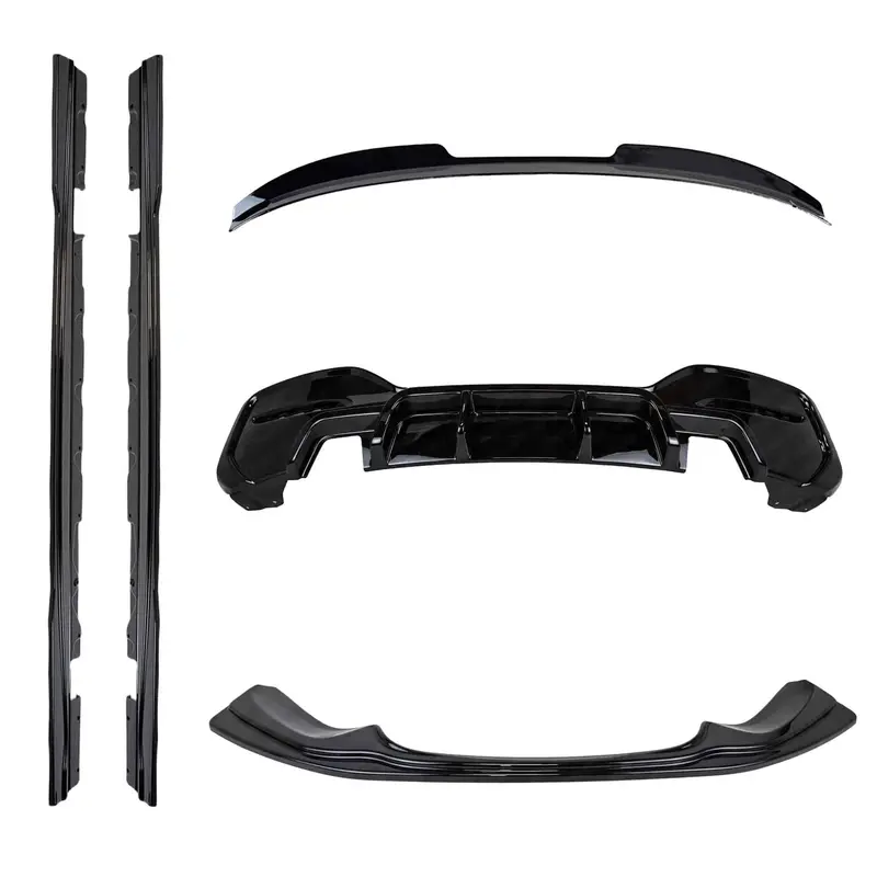 Bmw 1 Series, M135i & M140i F20 F21 Lci Gloss Black V1 Body Kit By Zaero (2015-2019) 1