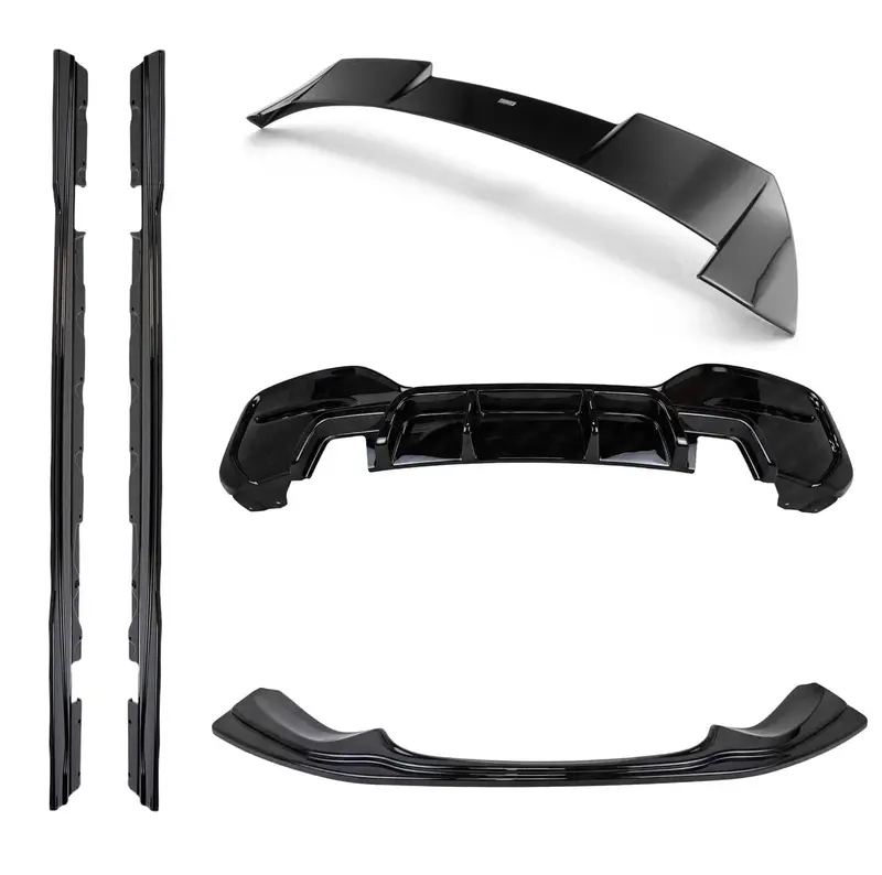 Bmw 1 Series, M135i & M140i F20 F21 Lci Gloss Black V2 Body Kit By Zaero (2015-2019) 1
