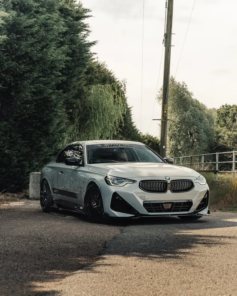 Bmw 2 Series M Sport & M240i G42 Gloss Black Kit Front Splitter & Side Skirt Pack By Form (2021+) 2