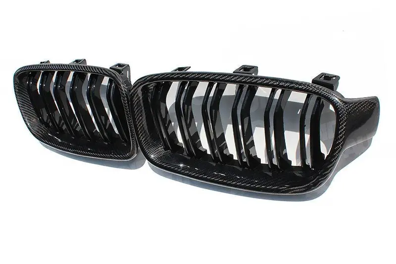 Bmw 3 Series F30 F31 Carbon Fibre Double Slat Kidney Grilles By Form (2012-2019) 1