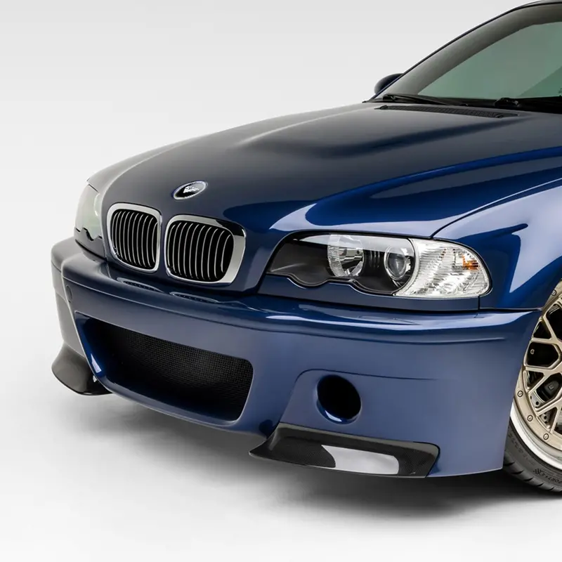 Bmw E46 M3 V-Csl 2-Piece Aero Front Bumper Splitters By Vorsteiner 1