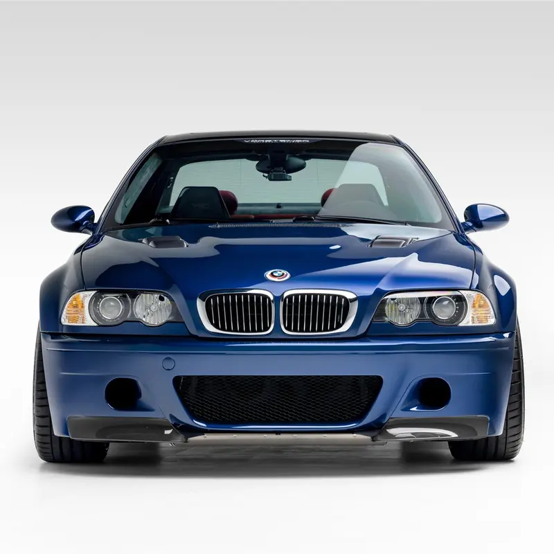 Bmw E46 M3 V20 Aero Front Bumper With 2-Piece Splitter Carbon Fiber By Vorsteiner 1