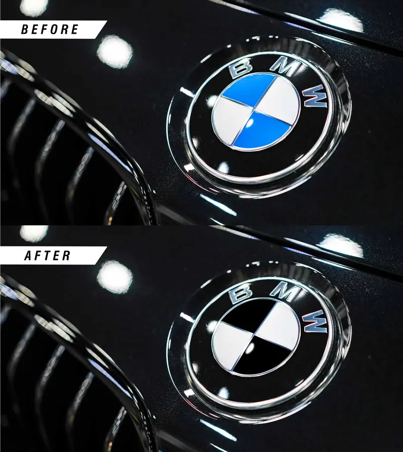 Bmw F & G Series Blackout Full Car Badge Emblem Vinyl Overlays 2