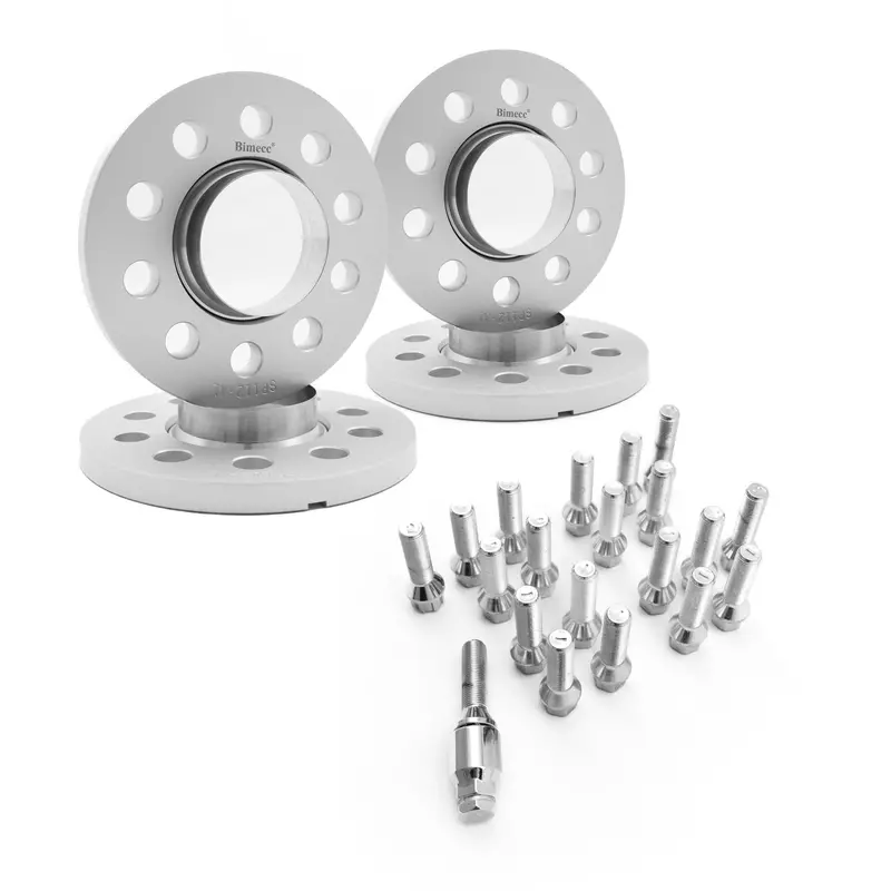 Bmw F Series Bimecc 5X120 Silver Wheel Spacers Set With Bolts (2012-2021) 2