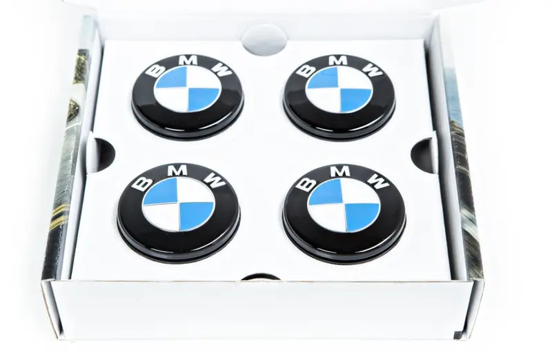 Bmw Floating Wheel Center Cap Set - 56Mm (Gloss Black) 2