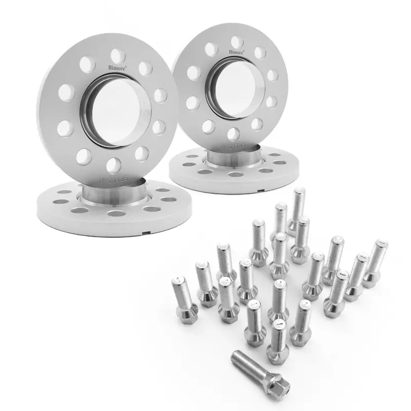 Bmw G Series Bimecc 5X112 Silver Wheel Spacers Set With Bolts (2017+) 2