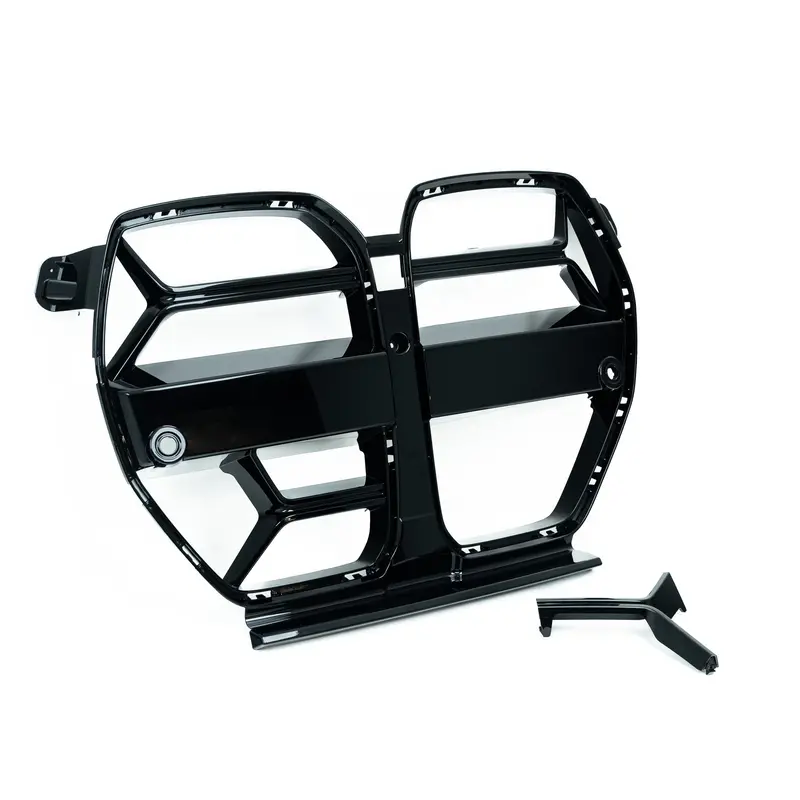 Bmw G80 M3 & G82 M4 Gloss Black E-Csl Style Front Kidney Grilles With Acc By Form (2021+) 1