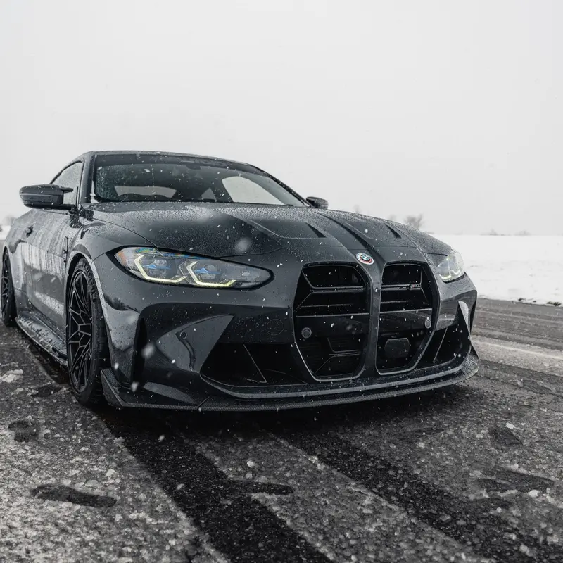 Bmw G80 M3 & G82 M4 Gloss Black E-Csl Style Front Kidney Grilles With Acc By Form (2021+) 2