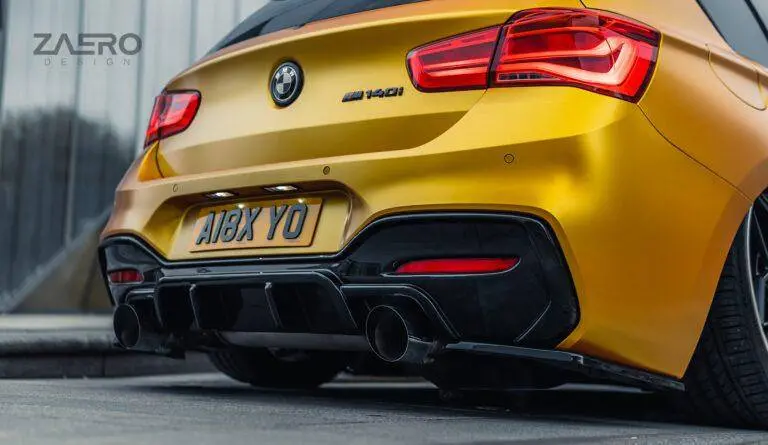 Bmw M135i & M140i F20 F21 Lci Evo-1 Gloss Black Diffuser Side Spat Flap Extensions By Zaero (2015-2019) 2