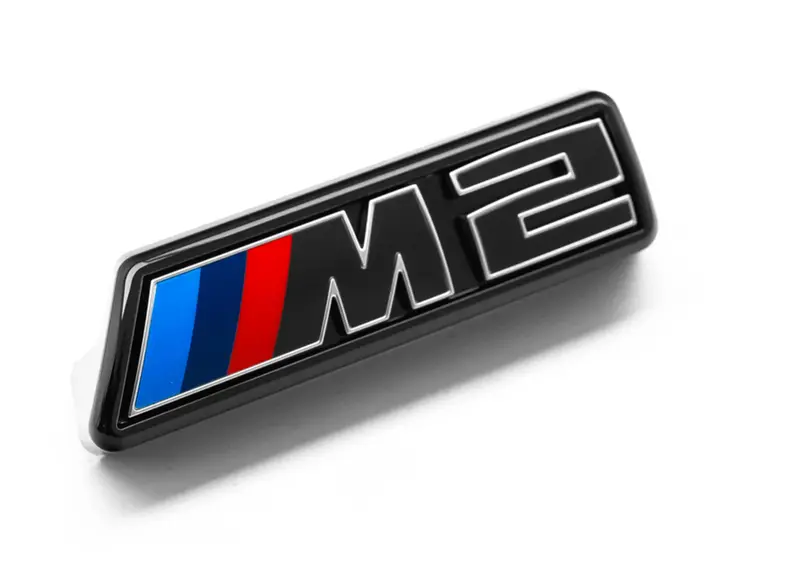 Bmw M2 G87 Lci Genuine M Performance Gloss Black Silver Outline Front Badge (2025+) 1