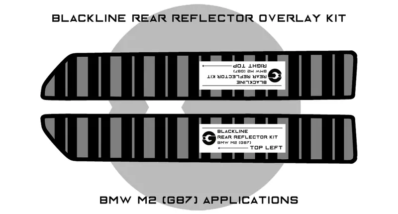 Bmw M2 G87 Rear Reflector Decal Sticker By Goldenwrench 1